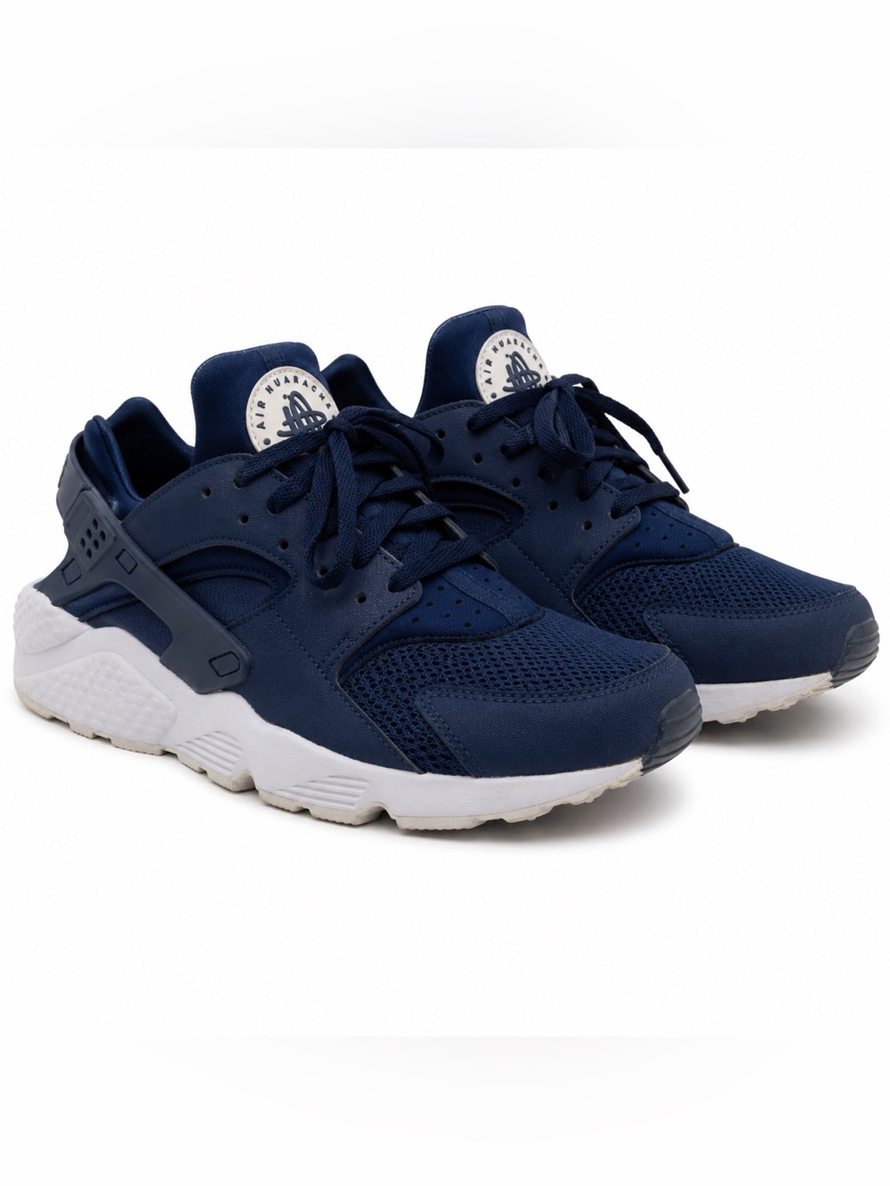 Nike Air Huarache Women’s 6.5 Navy Blue White Running Sneakers 819151-401